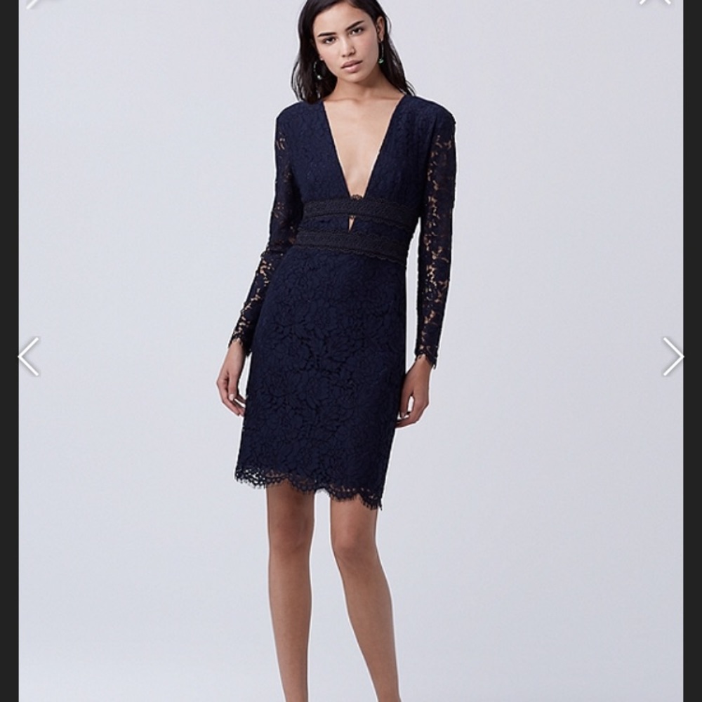 DVF viera long sleeve lace dress